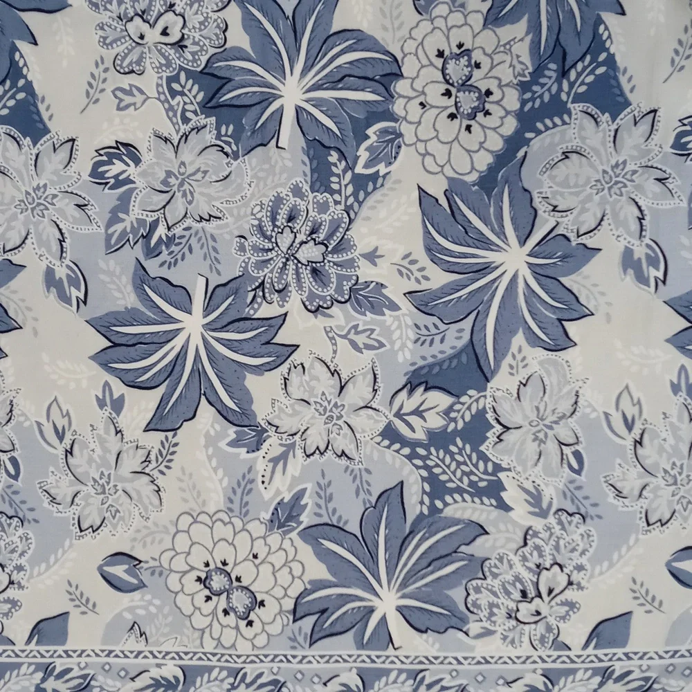 💙Talbots💙 - Blue/White Floral Linen Blend Maxi Wrap Skirt